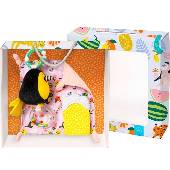 Manhattan Toy Fruity Paws Teether Mitt & Blankie Gift Set for Babies - Picture 1 of 6